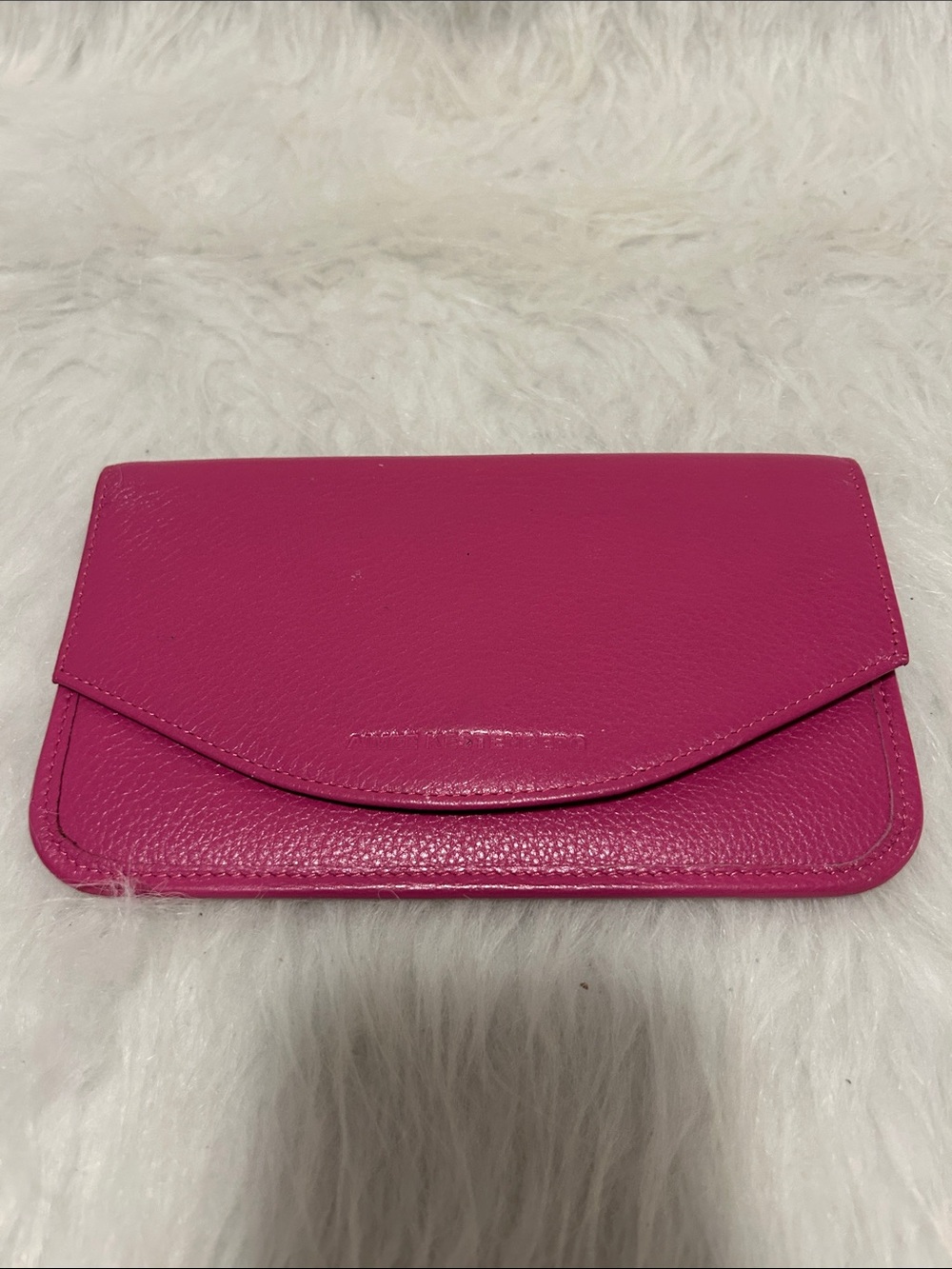 Aimee Kestenberg Hot Pink Leather Envelope Clutch